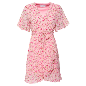 SISTERS POINT Letné šaty 'NEW GRETO-6' ružová / tmavoružová / biela / zelená vyobraziť