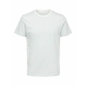 SELECTED HOMME Tričko biela / svetlomodrá vyobraziť
