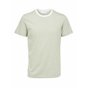 SELECTED HOMME Tričko zelená / biela vyobraziť