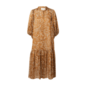 SECOND FEMALE Košeľové šaty 'Fijito' hnedá / krémová / svetlomodrá vyobraziť