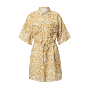 minimum Košeľové šaty 'Enga 7455' hnedá / biela / karamelová vyobraziť