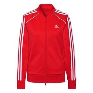 ADIDAS ORIGINALS Tepláková bunda červená / biela vyobraziť