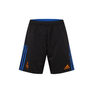 ADIDAS PERFORMANCE Športové nohavice 'Real Madrid' čierna / neónovo oranžová / kráľovská modrá vyobraziť