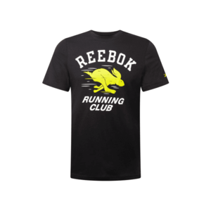 Reebok Sport Funkčné tričko čierna / biela / žltá vyobraziť