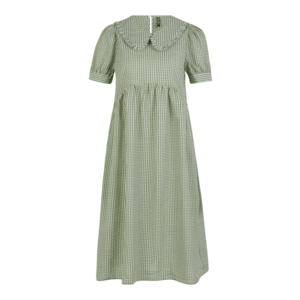 Pieces Petite Košeľové šaty 'IDA' biela / trávovo zelená vyobraziť