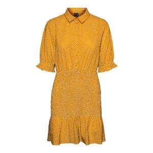 VERO MODA Košeľové šaty 'Dicthe' oranžová / biela vyobraziť