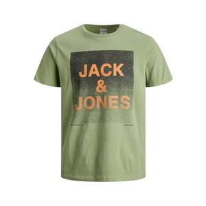 JACK & JONES Tričko 'York' nefritová / oranžová vyobraziť