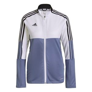 ADIDAS PERFORMANCE Športová bunda 'Tiro' biela / modrosivá / čierna vyobraziť