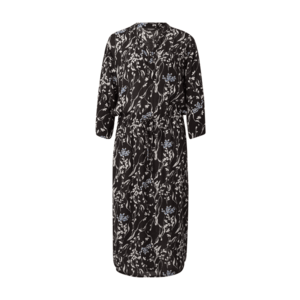 SOAKED IN LUXURY Košeľové šaty 'Zaya' čierna / biela / svetlomodrá vyobraziť