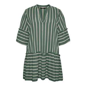 Vero Moda Curve Košeľové šaty 'AFUA' biela / pastelovo zelená vyobraziť