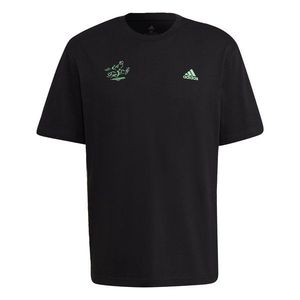 ADIDAS PERFORMANCE Funkčné tričko čierna / zelená vyobraziť
