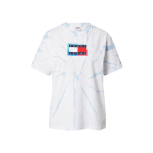 Tommy Jeans Tričko biela / svetlomodrá / námornícka modrá / červená vyobraziť