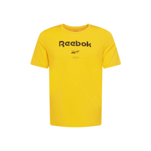 Reebok Sport Funkčné tričko čierna / zlatá žltá vyobraziť