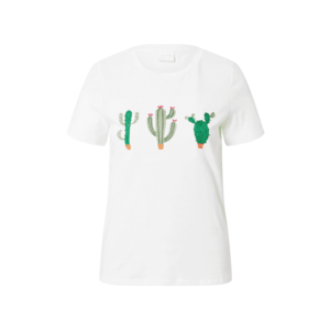 VILA Tričko 'ROCKSY' zelená / biela / pastelovo zelená vyobraziť