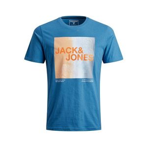 JACK & JONES Tričko 'CORAZ' nebesky modrá / svetlomodrá / svetlooranžová vyobraziť