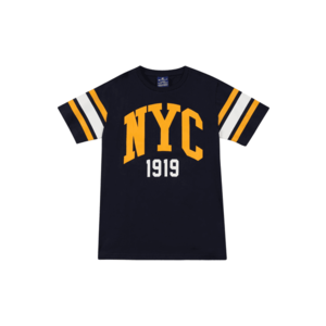 Champion Authentic Athletic Apparel Tričko tmavomodrá / biela / žltá melírovaná vyobraziť