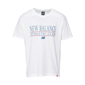 new balance Tričko 'Essentials Athletic Club' biela / modrá / červená vyobraziť