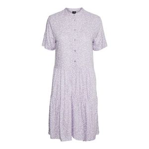 VERO MODA Košeľové šaty 'Simone' pastelovo fialová / biela vyobraziť
