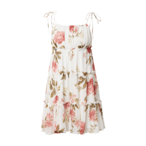 VERO MODA Letné šaty 'BRIONY' biela / ružová / olivová vyobraziť