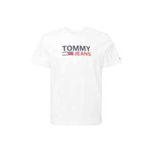 Tommy Jeans Tričko biela / námornícka modrá / červená vyobraziť