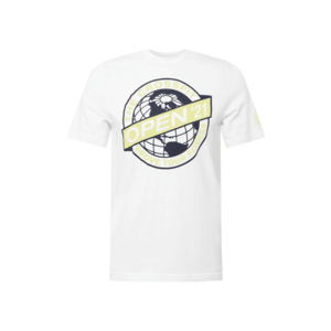 Reebok Sport Funkčné tričko biela / žltá / tmavomodrá vyobraziť