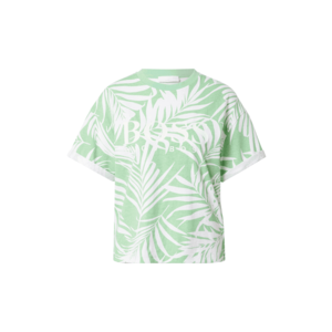 BOSS Casual Tričko 'Evina' zelená / biela vyobraziť