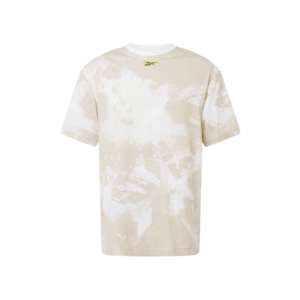 Reebok Sport Funkčné tričko svetlobéžová / biela vyobraziť