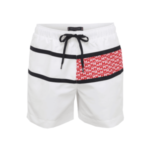 Tommy Hilfiger Underwear Plavecké šortky biela / námornícka modrá / červená vyobraziť