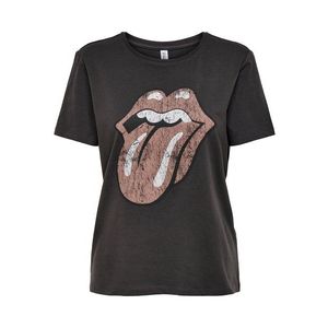 ONLY Tričko 'Rolling Stones' pastelovo červená / biela / čierna vyobraziť