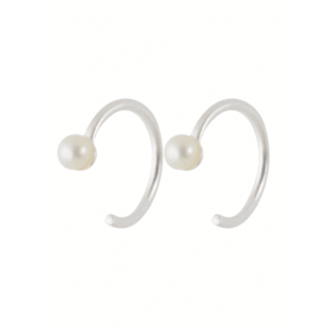 Pernille Corydon Jewellery Náušnice 'Lagoon' strieborná / perlovo biela vyobraziť