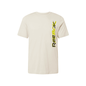 Reebok Sport Funkčné tričko béžová / čierna / trstinová vyobraziť
