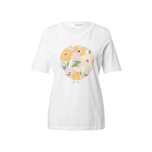 SELECTED FEMME Tričko 'KIN' biela / zmiešané farby vyobraziť