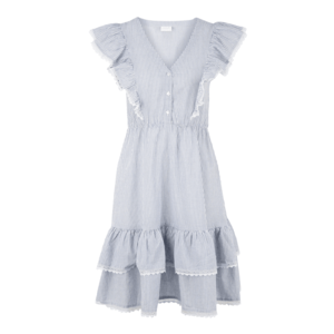 Vila Petite Košeľové šaty 'MALIA' biela / dymovo modrá vyobraziť