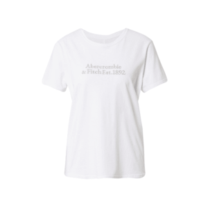 Abercrombie & Fitch Tričko biela / sivá vyobraziť