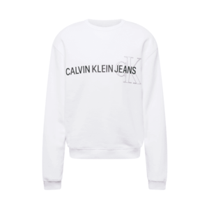 Calvin Klein Jeans Mikina biela / čierna vyobraziť