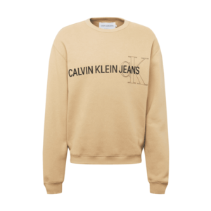 Calvin Klein Jeans Mikina béžová / čierna vyobraziť