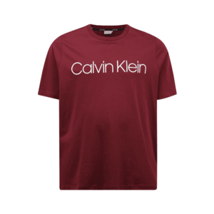 Calvin Klein Big & Tall Tričko vínovo červená / biela vyobraziť