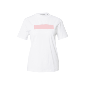 Calvin Klein Jeans Tričko biela / ružová vyobraziť
