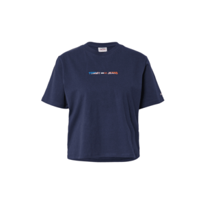 Tommy Jeans Tričko tmavomodrá / modrá / svetloružová / oranžová / červená vyobraziť