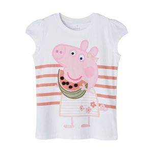 NAME IT Tričko 'Peppa Pig' biela / ružová / melónová / zelená vyobraziť
