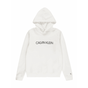 Calvin Klein Jeans Mikina biela / čierna vyobraziť