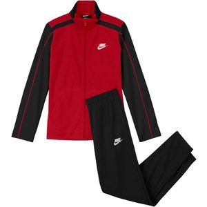 Nike Sportswear Joggingová súprava čierna / ohnivo červená / biela vyobraziť