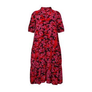 Zizzi Košeľové šaty 'MALLIE' červená / čierna / fialová vyobraziť