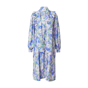 MADS NORGAARD COPENHAGEN Košeľové šaty 'Recy Poly Dandy' modrá / fialová / zelená vyobraziť