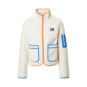 Tommy Jeans Prechodná bunda biela / modrá / oranžová / biela ako vlna / tmavomodrá vyobraziť