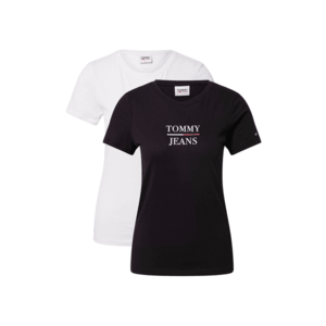 Tommy Jeans Tričko čierna / tmavomodrá / červená / šedobiela vyobraziť