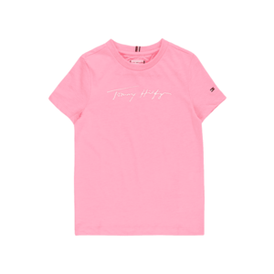 TOMMY HILFIGER Tričko ružová / biela vyobraziť