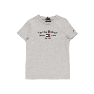 TOMMY HILFIGER Tričko sivá melírovaná / námornícka modrá / biela / červená vyobraziť