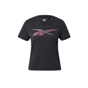 Reebok Sport Funkčné tričko čierna / biela / ružová / malinová vyobraziť