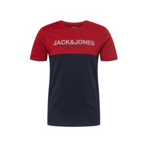 JACK & JONES Tričko červená / tmavomodrá / biela vyobraziť